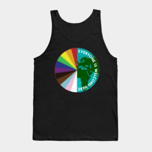 Everyone Is Welcome Here LGBTQ Ally Human Rights Earth Day Tank Top